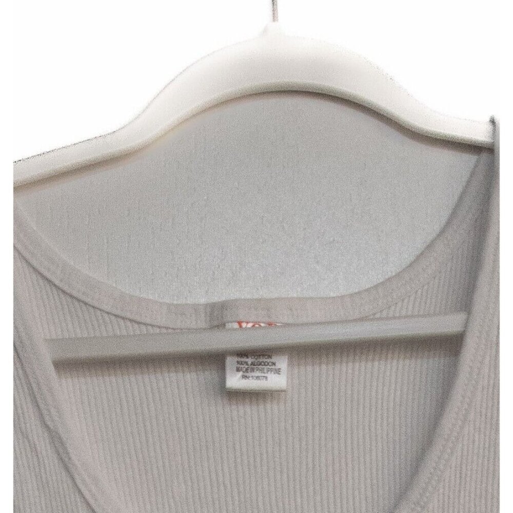 Vop Mens White Basic Tank Top Solid Round Neck Sl… - image 2